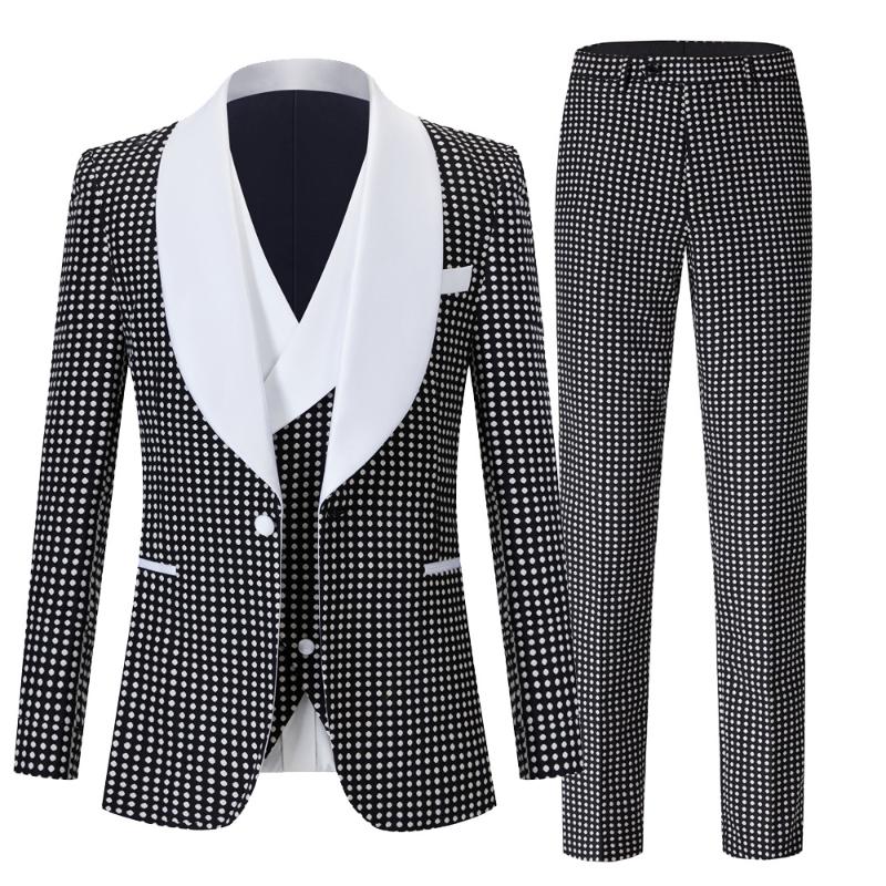 Men's Suits & Blazers Men's Green Collar Color Matching Polka Dot Printed Suit White Black Jacquard Two PiecesMen's
Men's Suits & Blazers Men's Green Collar Color Matching Polka Dot Printed Suit White Black Jacquard Two PiecesMen's