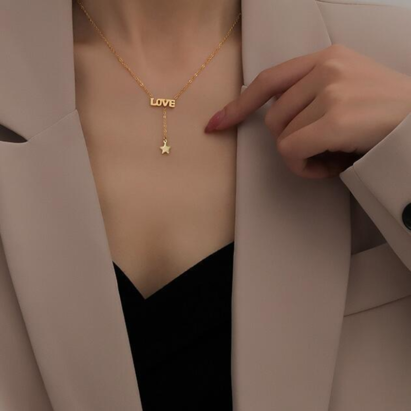 Pendant Necklaces Stainless Steel Fashion Upscale Jewelry Minimalist LOVE Star Tassel Charms Chain Choker Pendants For WomenPendant
Pendant Necklaces Stainless Steel Fashion Upscale Jewelry Minimalist LOVE Star Tassel Charms Chain Choker Pendants For WomenPendant