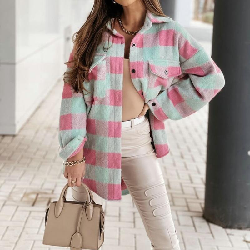 Women' Jackets WENYUJH Autumn Winter Fashion Single-Breasted Lapel Cardigan Women Elegant Plaid Warm Long Sleeve Casual Loose Outwear, White
Women' Jackets WENYUJH Autumn Winter Fashion Single-Breasted Lapel Cardigan Women Elegant Plaid Warm Long Sleeve Casual Loose Outwear, White