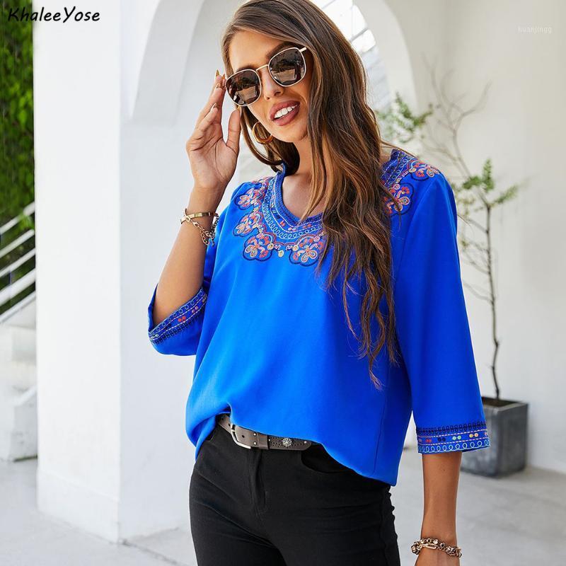 Women' Blouses & Shirts KHALEE YOSE Floral Embroidery Shirt Blue Summer Boho Mexican Plus Size 2xl 3xl Ethnic Hippie Chic Ladies Top 2022
Women' Blouses & Shirts KHALEE YOSE Floral Embroidery Shirt Blue Summer Boho Mexican Plus Size 2xl 3xl Ethnic Hippie Chic Ladies Top 2022