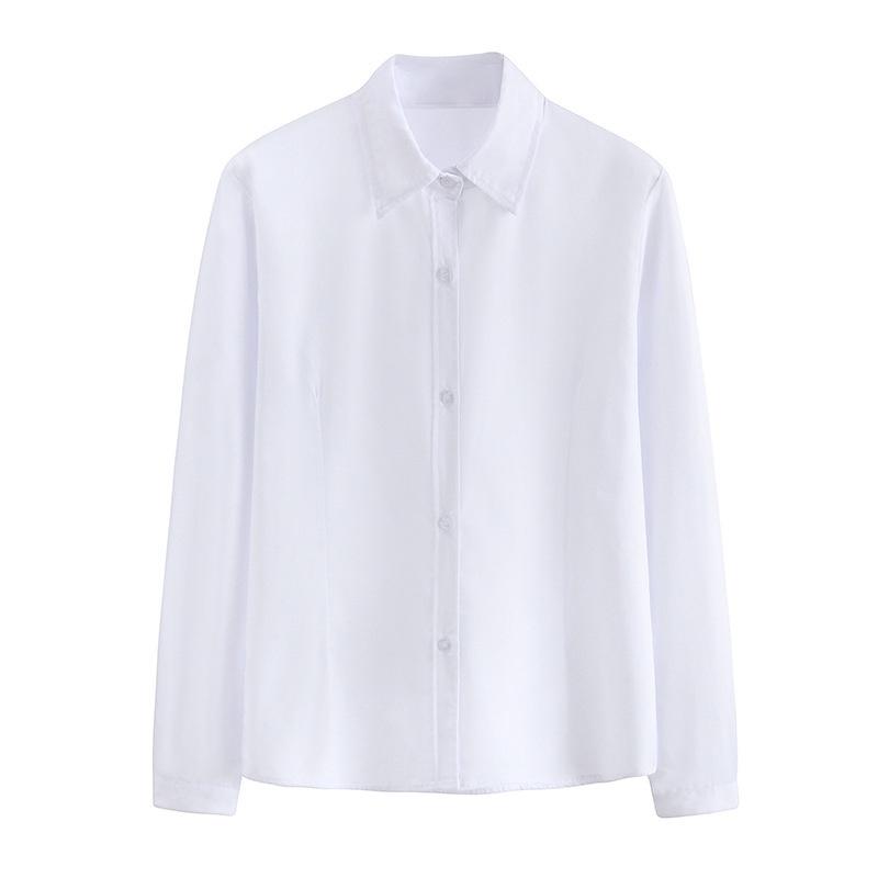 Women's Blouses & Shirts Plus Size White Blouse Long Sleeved Solid Color A-line Spring Summer Tops
Women's Blouses & Shirts Plus Size White Blouse Long Sleeved Solid Color A-line Spring Summer Tops