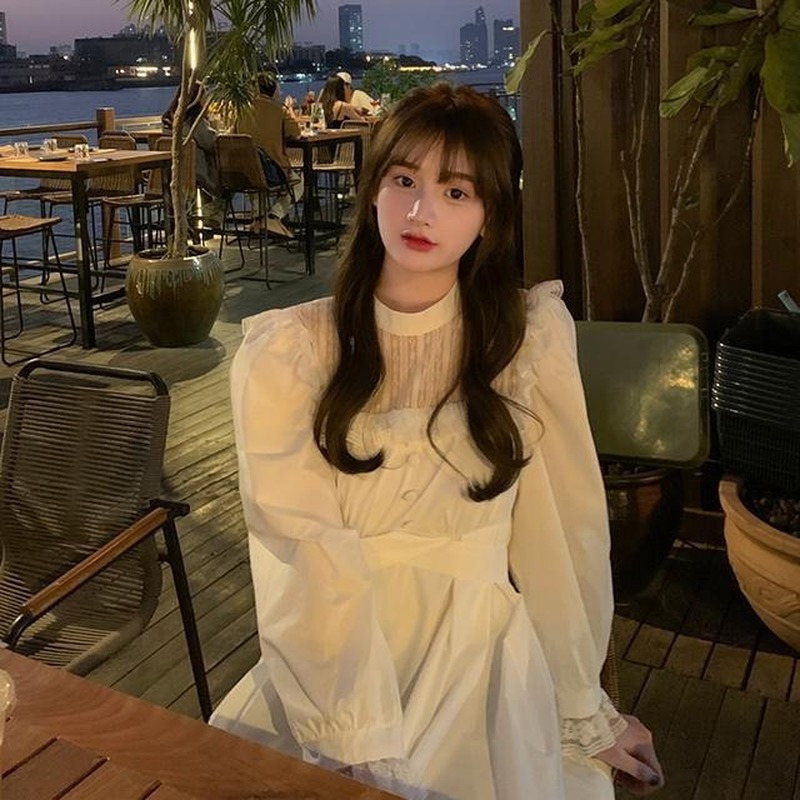 QWEEK Gothic Black Lace Dress Women Casual Elegant Party Midi Ruffle Long Sleeve Dress Emo Y2k Goth Clothes Spring Robes 220518