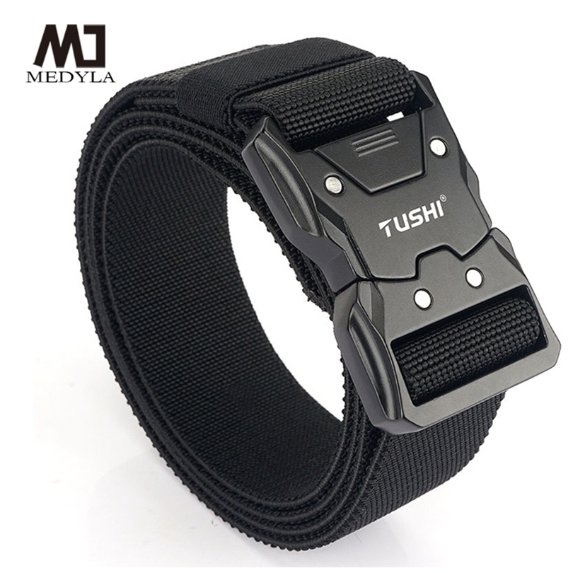 MEDYLA Official Genuine Tactical Belt Metal Buckle Quick Release Elastic Casual Tooling Training Mens Trousers 220811, Black
MEDYLA Official Genuine Tactical Belt Metal Buckle Quick Release Elastic Casual Tooling Training Mens Trousers 220811, Black
