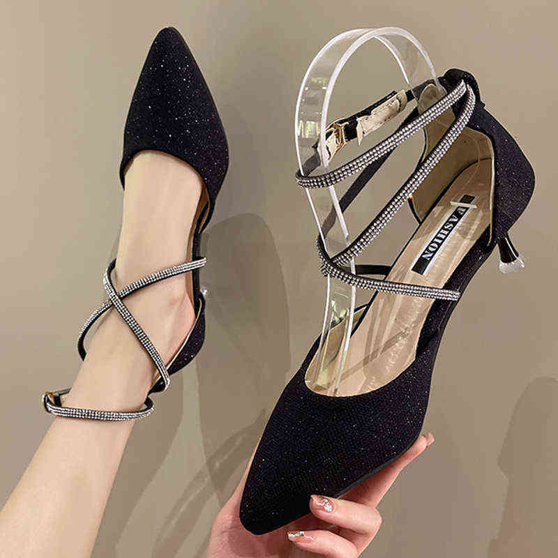 Dress Shoes Sandals Bling Crystal Cross Straps Pumps Women 2022 New Sexy Stiletto Heels Rome Woman Be Toe High Party 220416, Khaki 5cm
Dress Shoes Sandals Bling Crystal Cross Straps Pumps Women 2022 New Sexy Stiletto Heels Rome Woman Be Toe High Party 220416, Khaki 5cm