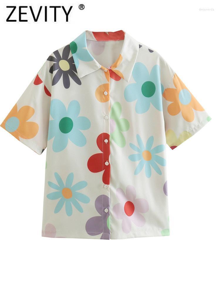 Women' Blouses & Shirts Zevity Women Fashion Colorful Floral Print Smock Blouse Office Ladies Short Sleeve Breasted Casual Shirt Chic Blusa, Ly ls662
Women' Blouses & Shirts Zevity Women Fashion Colorful Floral Print Smock Blouse Office Ladies Short Sleeve Breasted Casual Shirt Chic Blusa, Ly ls662