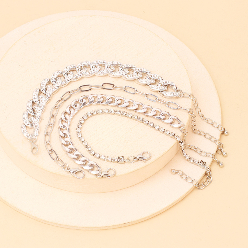 High Quality Cuban Link Tennis Chain Bracelet Gold Silver Plated Bracelets Jewelry