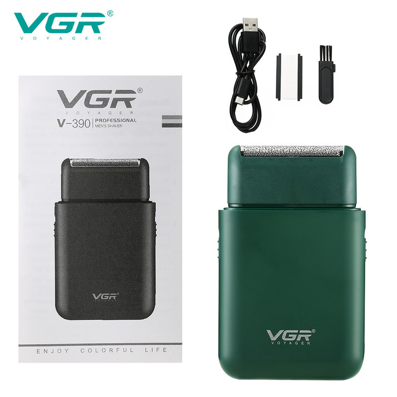 VGR Car Razor Portable Razor Male Electric Mini Razor Push White Reciprocating Shaving V-390 220322