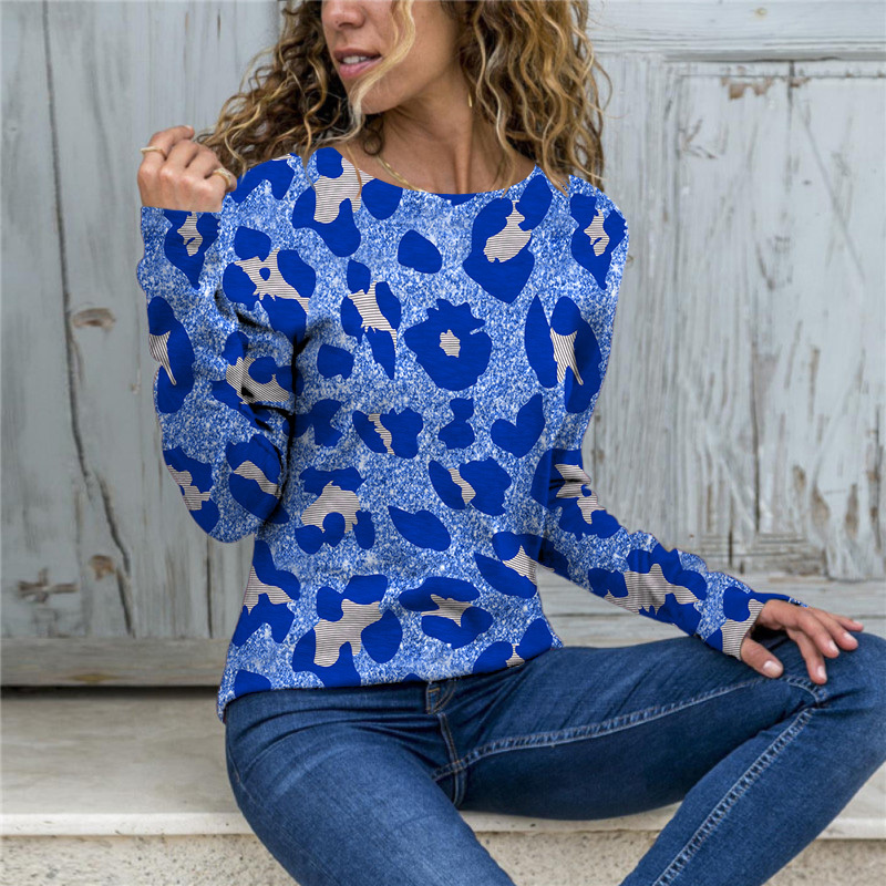 Vintage Print Long Sleeve T-Shirt Women Clothing Autumn Fashion Loose Oversized Tee Shirt Streetwear Casual Tops Ladie 220321