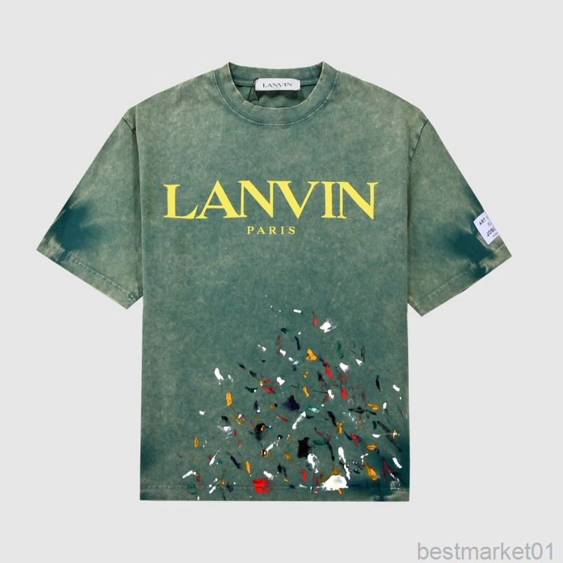 2022 Fashion New Men' T-shirt Lanvin Letter Print Short-sleeved Splash Color Polka Dot Men and Women Couple Short-sleeved1, Green
2022 Fashion New Men' T-shirt Lanvin Letter Print Short-sleeved Splash Color Polka Dot Men and Women Couple Short-sleeved1, Green