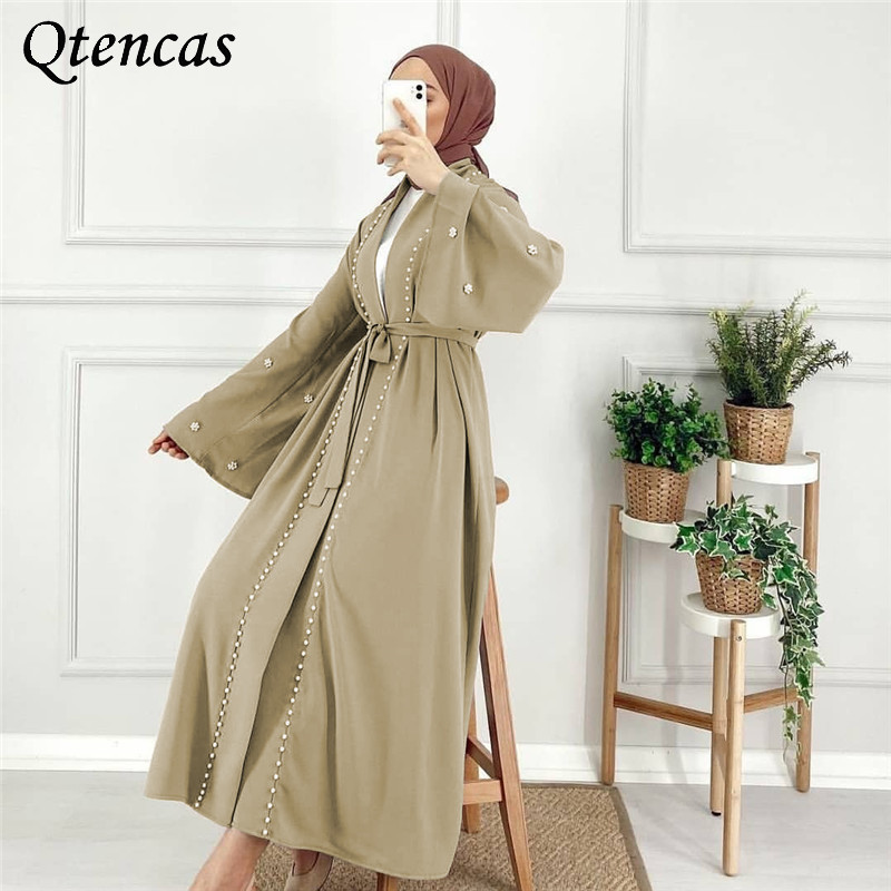 Eid Mubarak Solid Open Abaya Dubai Muslim Hijab Dress Pearls Kimono Abayas for Women Islam Caftan Kaftan Robe Musulmans Vestidos
Eid Mubarak Solid Open Abaya Dubai Muslim Hijab Dress Pearls Kimono Abayas for Women Islam Caftan Kaftan Robe Musulmans Vestidos
