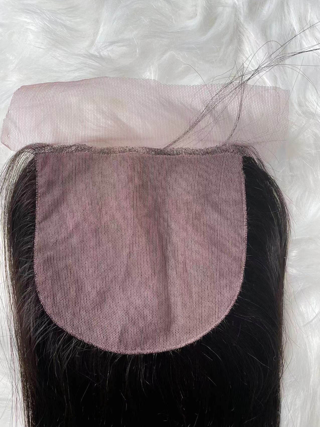 Natural Color Human Hair Closure Silk top 5x5 Lace Closure virgin Brazilian Straight Pre Plucked