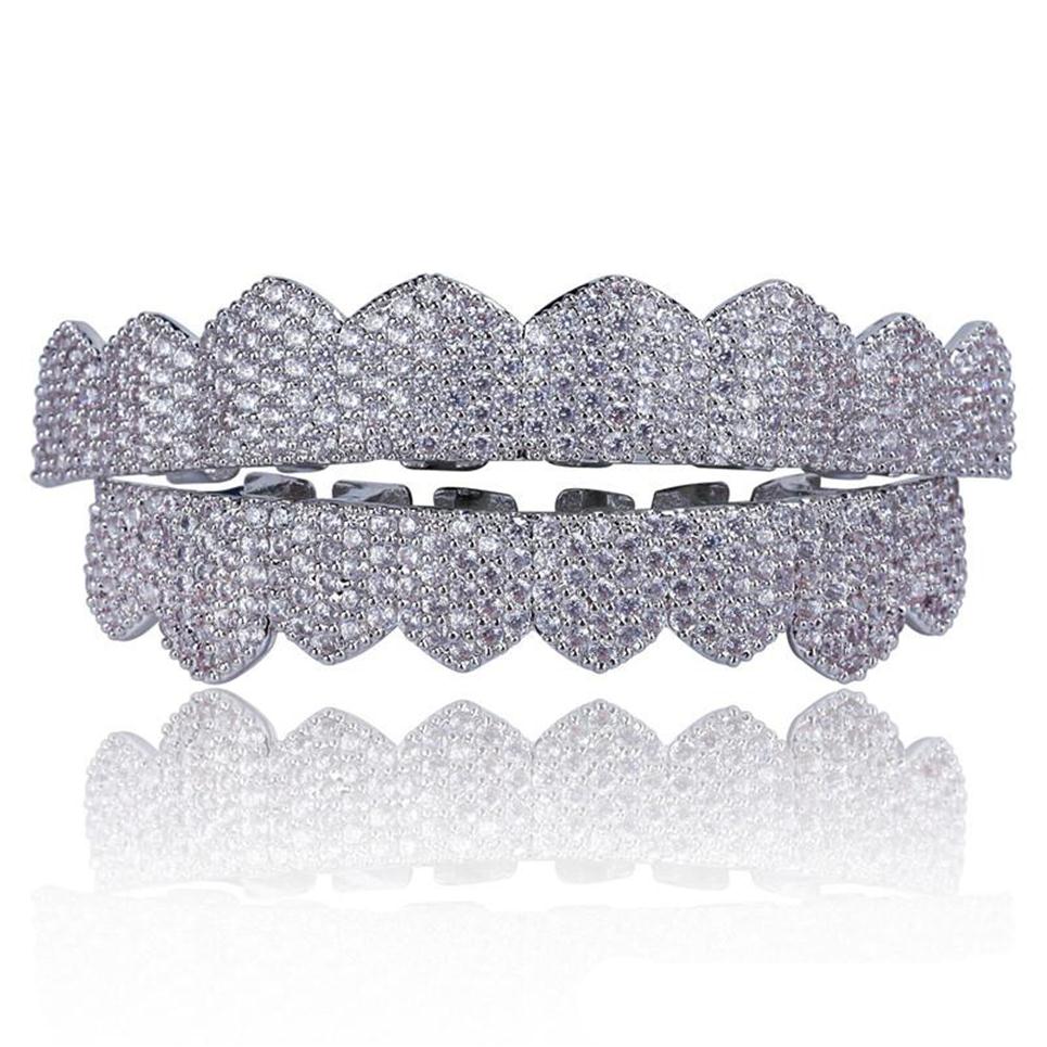 Micro Pave Cubic Zirconia Silver Gold Color Teeth Grills Hiphop Rocker Halloween Iced Out Caps Top&Bottom Fang Grills Set Bling Te280o
Micro Pave Cubic Zirconia Silver Gold Color Teeth Grills Hiphop Rocker Halloween Iced Out Caps Top&Bottom Fang Grills Set Bling Te280o