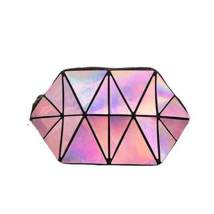 Net red laser Lingge makeup bag female style small portable storage hand change 220518