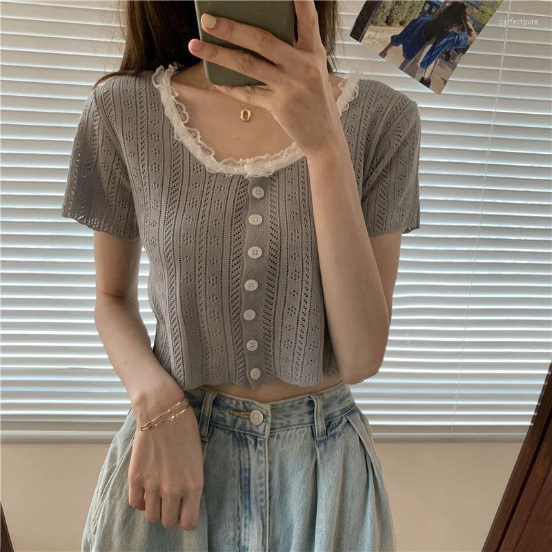 Women's Knits & Tees Y2k Casual Cropped Women Clothing Summer Streetwear T Shirts Ropa De Mujer Tops Lace Punk Style Patchwork Single Breast, Black
Women's Knits & Tees Y2k Casual Cropped Women Clothing Summer Streetwear T Shirts Ropa De Mujer Tops Lace Punk Style Patchwork Single Breast, Black