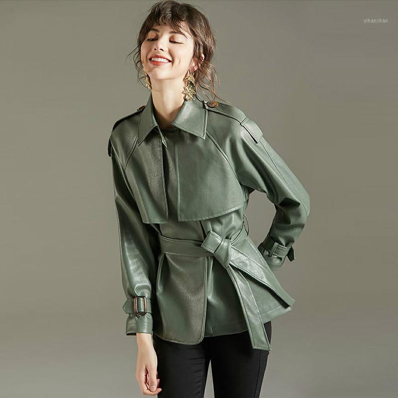 Women' Leather & Faux ZCWXM 2022 Spring Autumn Women Lapel PU Jacket With Belt Green Coat Simplicity Loose Jackets Office Lady Outwear, Black
Women' Leather & Faux ZCWXM 2022 Spring Autumn Women Lapel PU Jacket With Belt Green Coat Simplicity Loose Jackets Office Lady Outwear, Black