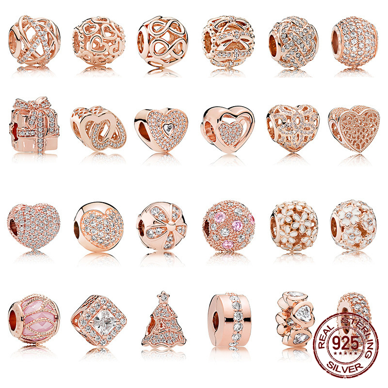 925 Sterling Silver Rose Gold Love Heart Zircon Series Pendant DIY Fine Beads Fit Original Pandora Charm Bracelet Jewelry
925 Sterling Silver Rose Gold Love Heart Zircon Series Pendant DIY Fine Beads Fit Original Pandora Charm Bracelet Jewelry
