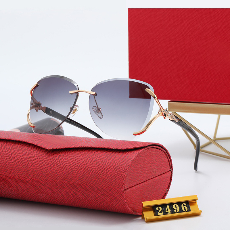 Designer Diamond Glasses Womens Polarized Sunglasses Fox Head Sunglasses Fashion Driving Technology Oversized Lens Trend Outdoor Beach Mirror Ladies Eyeglasses