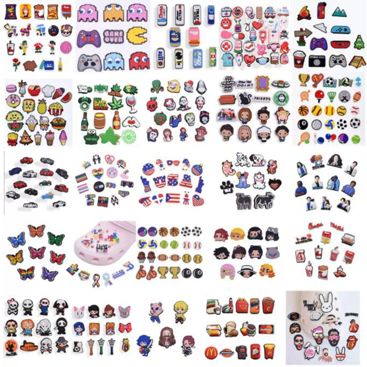 in stock Pvc Cartoon Croc Charms Shoe Decoration Buckle Accessories Clog Pins Charm Buttons wholesale
in stock Pvc Cartoon Croc Charms Shoe Decoration Buckle Accessories Clog Pins Charm Buttons wholesale