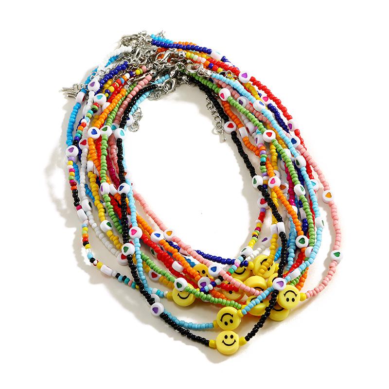 Chokers Bohemian Colorful Bead Handmade Choker For Women Summer Beach Fashion Heart Smiling Collar Necklace Jewelry GiftChokers
Chokers Bohemian Colorful Bead Handmade Choker For Women Summer Beach Fashion Heart Smiling Collar Necklace Jewelry GiftChokers