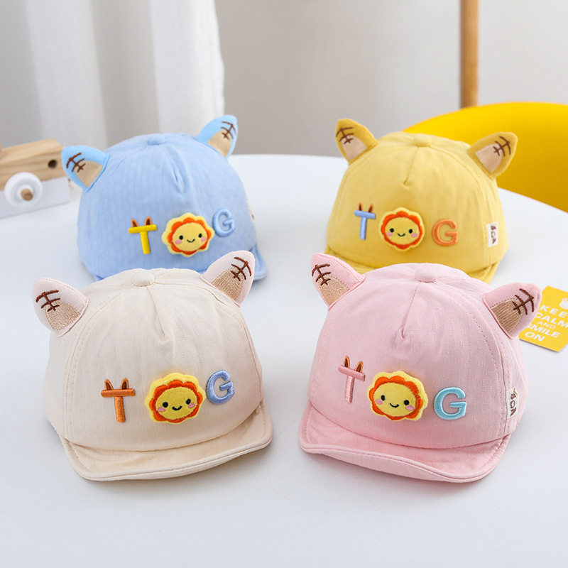 Fashion Baby Hat Cute Tiger Ear Kids Baseball Caps Summer Children Boy Girl Sun Hats Visor Infants Caps Accessories 6-24 Months