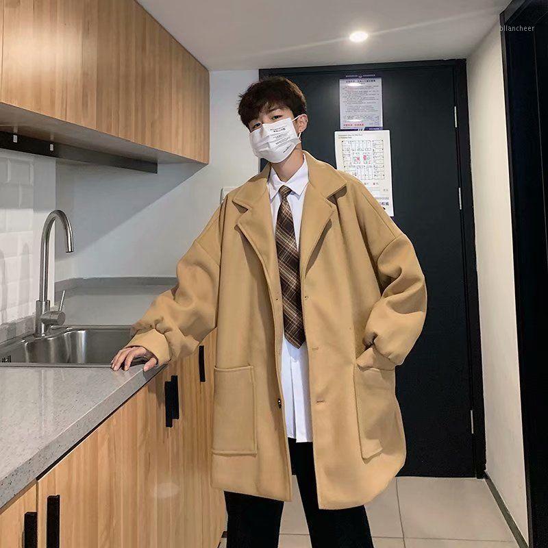 Men' Suits & Blazers 2022Coat Windbreaker Korean Version Medium And Long Woolen Coat Autumn Winter Trend Loose Couple, Black
Men' Suits & Blazers 2022Coat Windbreaker Korean Version Medium And Long Woolen Coat Autumn Winter Trend Loose Couple, Black