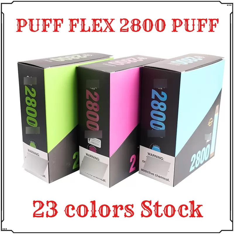 Original PUFF FLEX 2800 Puff Disposable Vape Electronic Cigarette Device Starter Kit 850mAh Battery 10ml Cartridge Authentic Wholesale
Original PUFF FLEX 2800 Puff Disposable Vape Electronic Cigarette Device Starter Kit 850mAh Battery 10ml Cartridge Authentic Wholesale