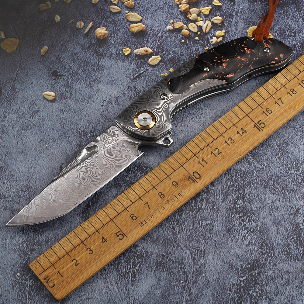 Damascus Steel Folding Knife VG10 Carbon Fiber Handle Camping Outdoor Survival Hunting Knife Sharp EDC Tactical Defense Tool
Damascus Steel Folding Knife VG10 Carbon Fiber Handle Camping Outdoor Survival Hunting Knife Sharp EDC Tactical Defense Tool