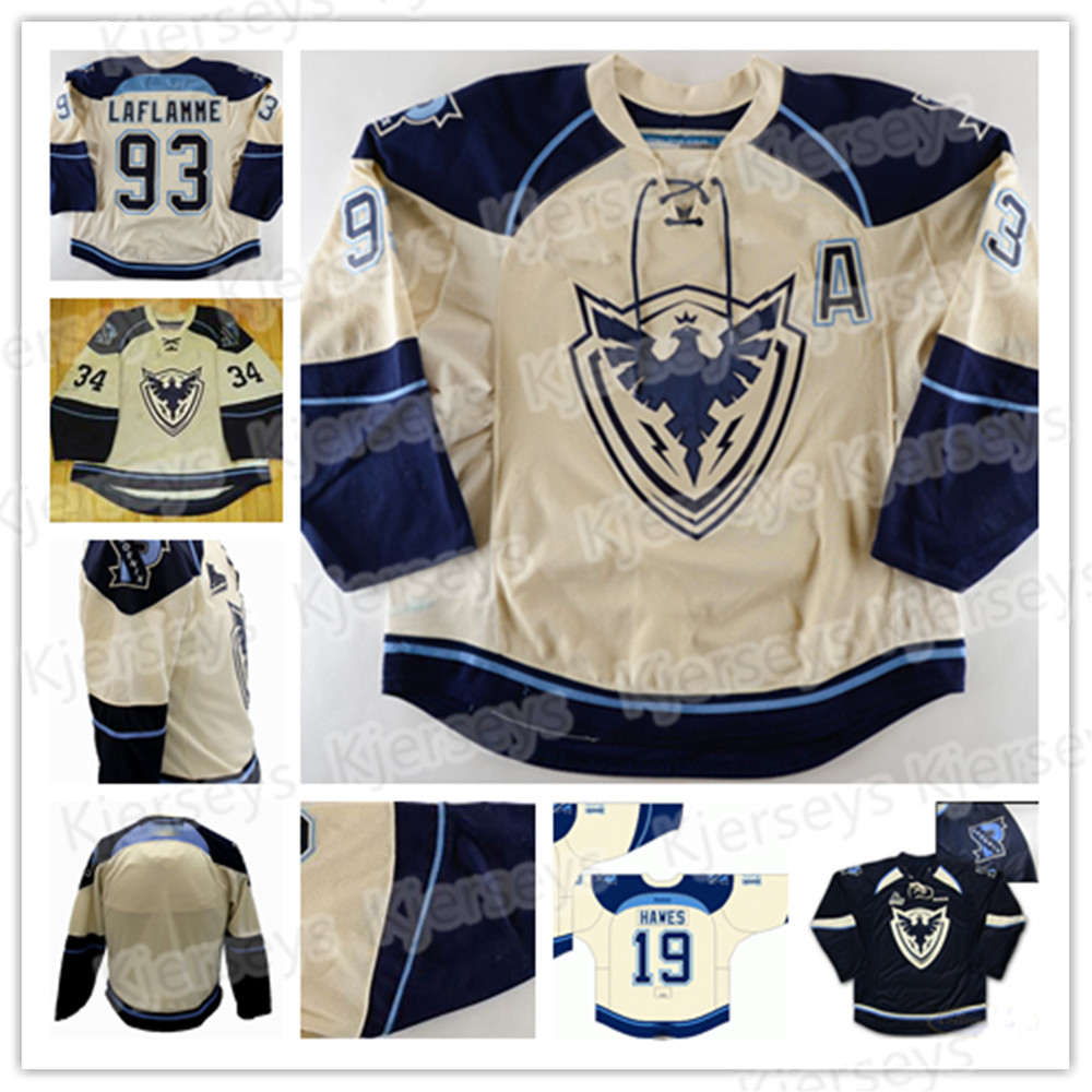 Custom vintage Jersey Jean-Christophe Laflamme Sherbrooke Phoenix Game Worn Jerseys TOP quality white black Ice Hockey MEN WOMEN YOUTH
