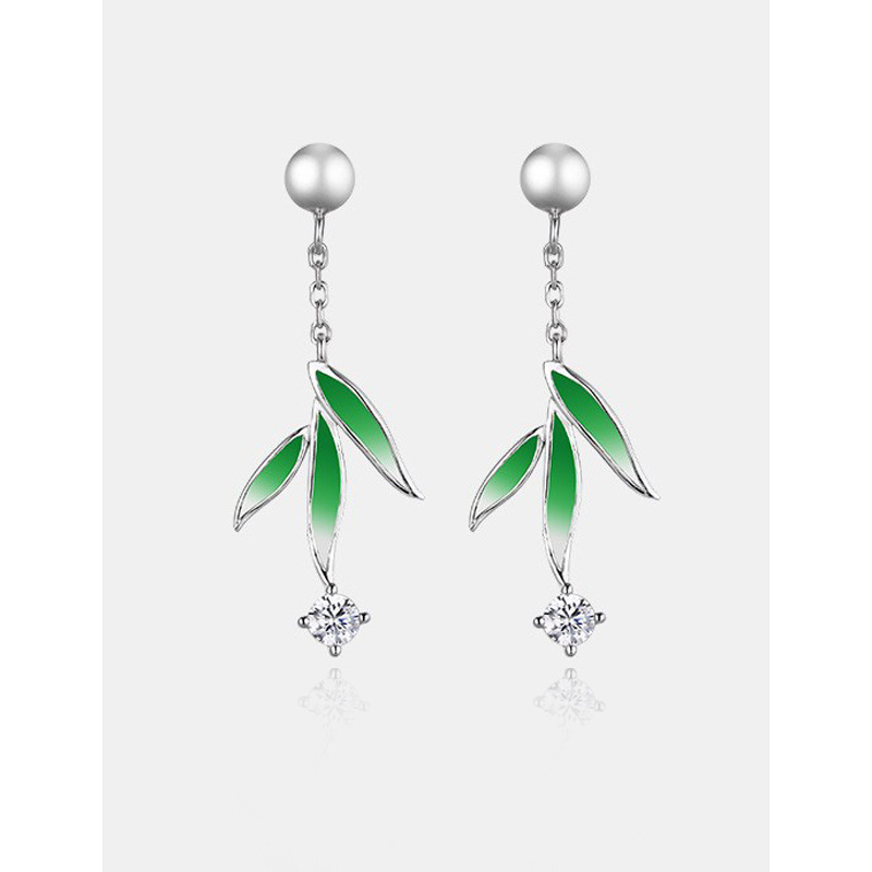 Leaf Earrings Summer New Style Sense of Minority Simplicity S925 Sterling Silver Gradient
Leaf Earrings Summer New Style Sense of Minority Simplicity S925 Sterling Silver Gradient