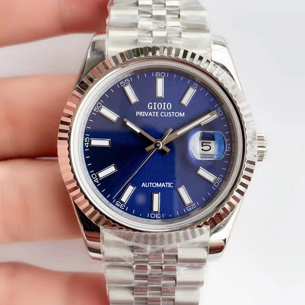 Mens Automatic Mechanical Watch High Quality Stainless Steel Sapphire Calendar Black Blue blue mirror
Mens Automatic Mechanical Watch High Quality Stainless Steel Sapphire Calendar Black Blue blue mirror