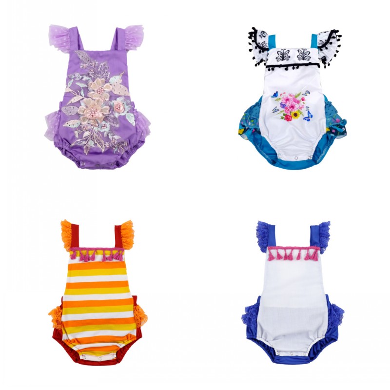 Baby Girl Rompers Sleeveless Tassels Design Butterfly Flower Stripe Pattern Square Collar Kids Jumpsuits Clothing Summer Children Clothes 300 E3, Customize
Baby Girl Rompers Sleeveless Tassels Design Butterfly Flower Stripe Pattern Square Collar Kids Jumpsuits Clothing Summer Children Clothes 300 E3, Customize