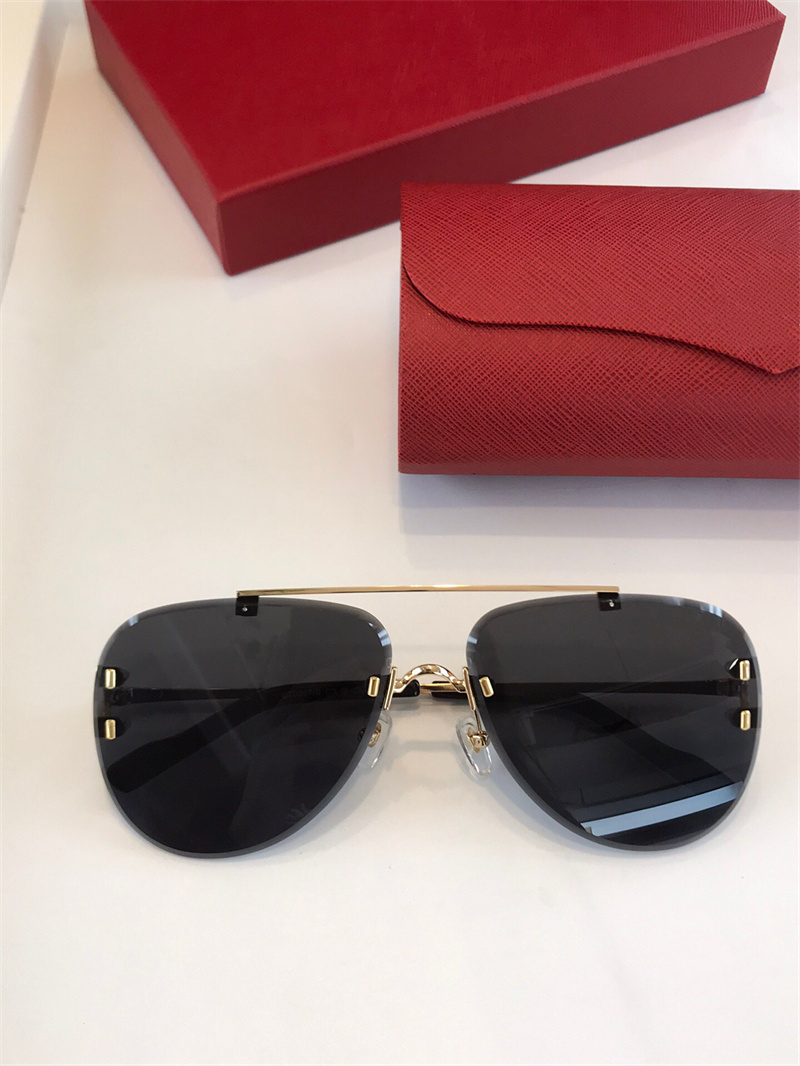 Luxury quality designer fashion sunglasses rimless square 18K metal lens cut face Men's outdoor driving sports UV 400 protection C0248
Luxury quality designer fashion sunglasses rimless square 18K metal lens cut face Men's outdoor driving sports UV 400 protection C0248