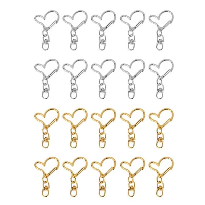 Keychains 10Pcs DIY Metal Heart Keychain Swivel Lobster Clasp Snap Hook Jewelry FindingsKeychains
Keychains 10Pcs DIY Metal Heart Keychain Swivel Lobster Clasp Snap Hook Jewelry FindingsKeychains