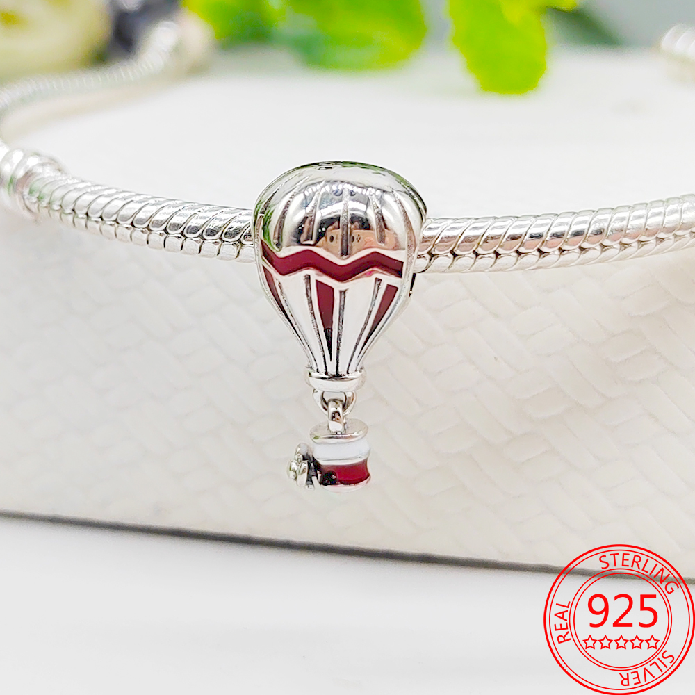 New Popular 925 Sterling Silver Charm Jewelry Colorful Zircon Charm DIY Necklace Accessories For Bracelet Fashion Charm