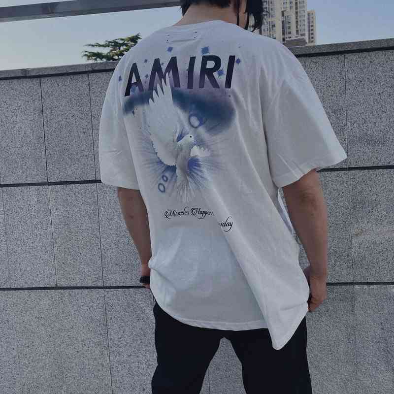 Designer t Shirts Oversized Msa Amirss Short Sleeve Star Rainbow Peace Dove Letter Print Men' and Women' High Street Loose T-shirt, Black2
Designer t Shirts Oversized Msa Amirss Short Sleeve Star Rainbow Peace Dove Letter Print Men' and Women' High Street Loose T-shirt, Black2