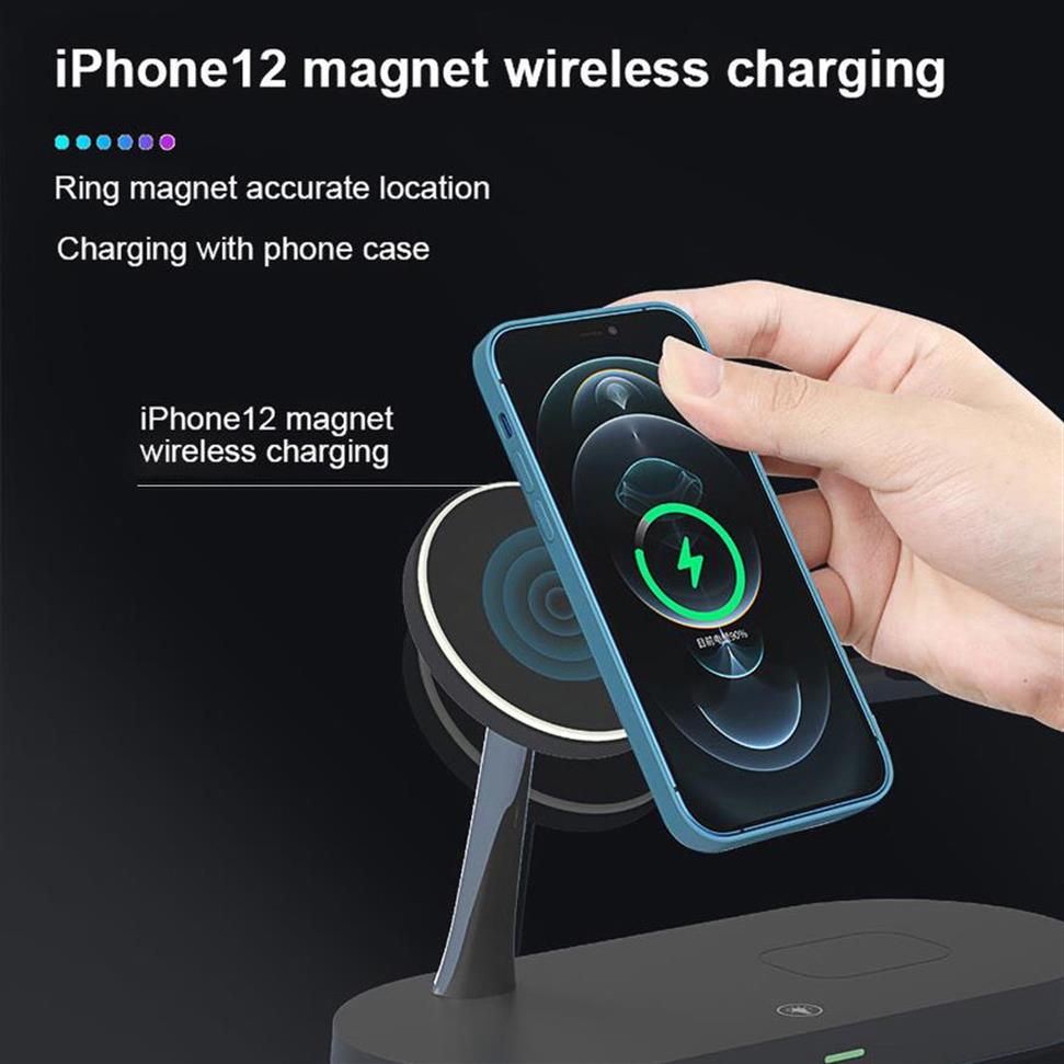 Epacket 5 In 1 Magnetic Wireless charger Stand 15W Fast Charging Dock Station For Watch Chargers Stand3149216E2555