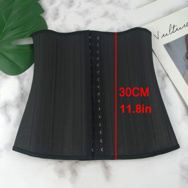 Latex Waist Trainer Corset Belly Slim Belt Body Shaper Modeling Strap 25 Steel Boned Waist Cincher Gaine amincissante 220720