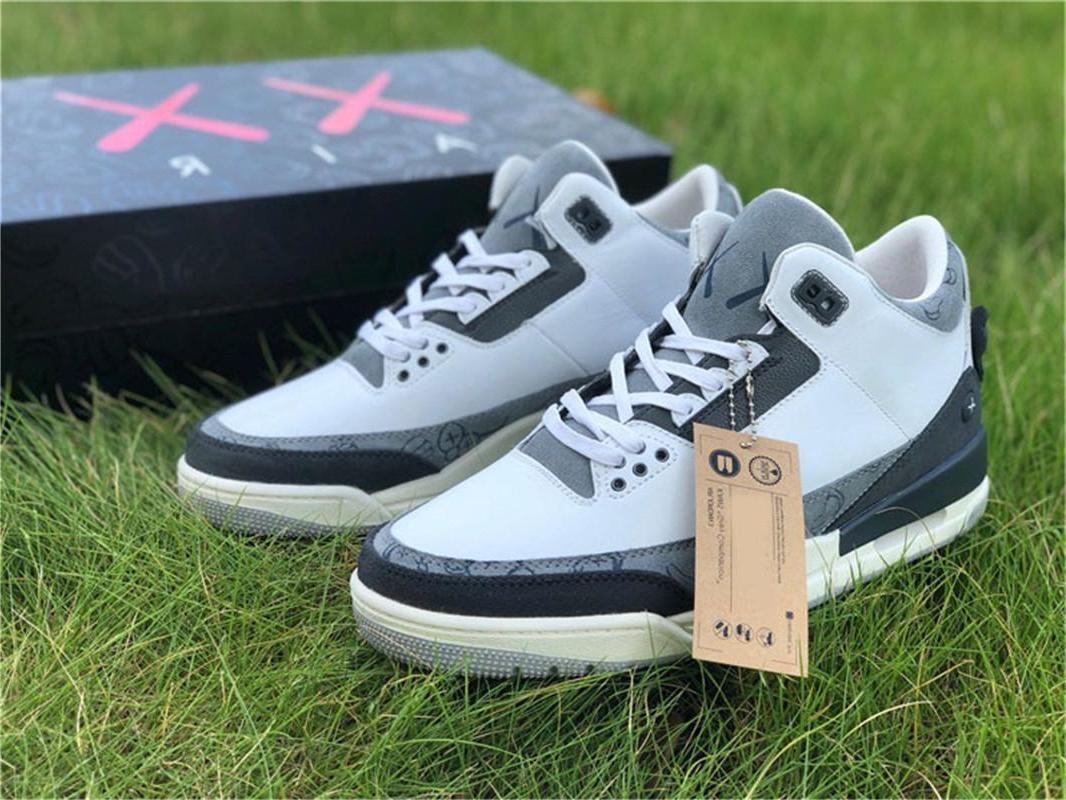 Bespokeind Designer Kaws x Basketball Shoes 3 3s Fresh Water White Light Grey Sport Trainer Casual Sneakers, With original logoes
Bespokeind Designer Kaws x Basketball Shoes 3 3s Fresh Water White Light Grey Sport Trainer Casual Sneakers, With original logoes
