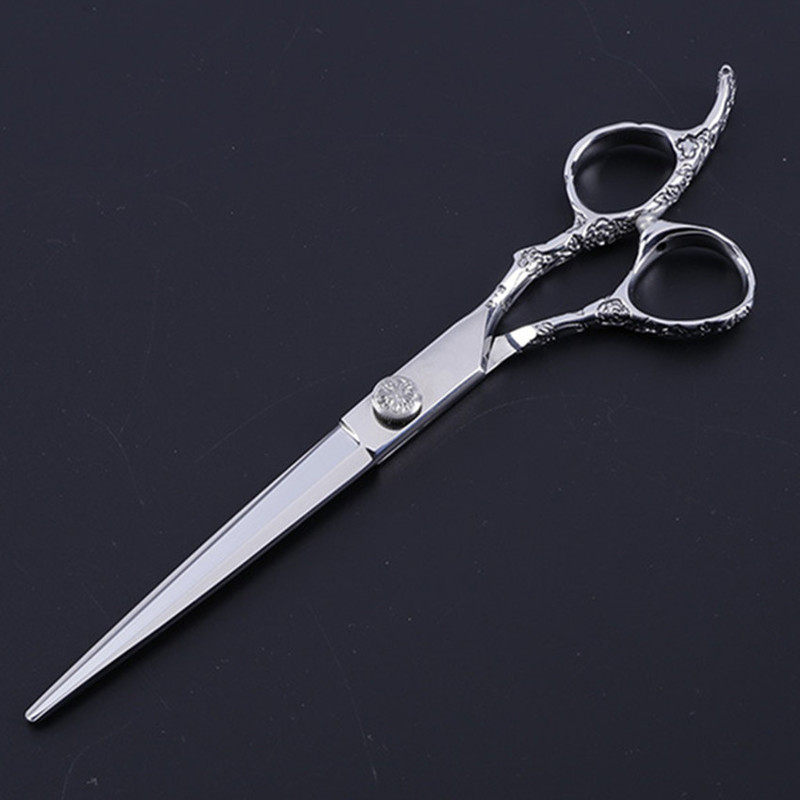 Professional 6 & 7 inch Japan 440c Plum handle cut hair scissors make up shears cutting barber tools hairdressing 220317