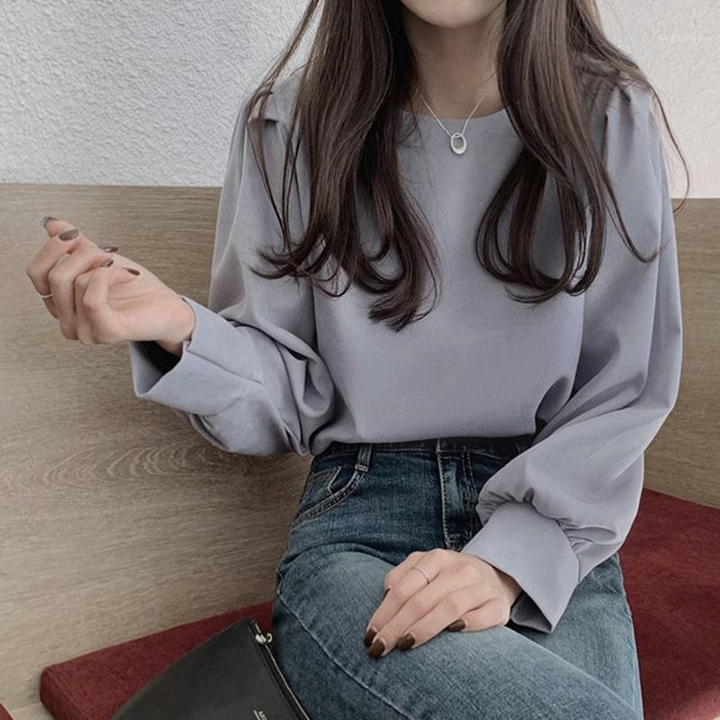 Women' Blouses & Shirts Office Ladies Long Sleeve Solid Puff O-neck Blusas Autumn Elegant Retro Blouse Women 2022 Chic Loose Mujer, Blue
Women' Blouses & Shirts Office Ladies Long Sleeve Solid Puff O-neck Blusas Autumn Elegant Retro Blouse Women 2022 Chic Loose Mujer, Blue