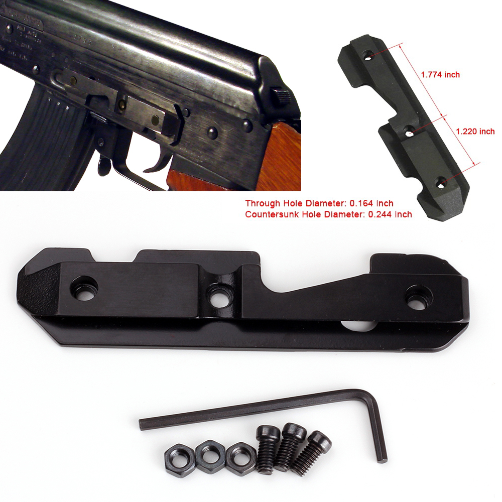 Tactical AK47 Steel Dovetail Side Plate Rail Scope Mount For Milled Stamped Receivers Accepts AK Side Mounts Hunting Accessories
Tactical AK47 Steel Dovetail Side Plate Rail Scope Mount For Milled Stamped Receivers Accepts AK Side Mounts Hunting Accessories