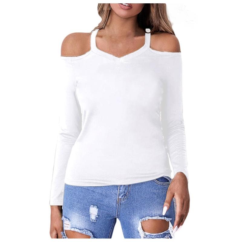 Women's Blouses & Shirts Fashion Solid Strap Blouse Shirt Casual Sexy Off Shoulder Tops Spring Ladies Female Women Long Sleeve Blusas Pullov, White
Women's Blouses & Shirts Fashion Solid Strap Blouse Shirt Casual Sexy Off Shoulder Tops Spring Ladies Female Women Long Sleeve Blusas Pullov, White