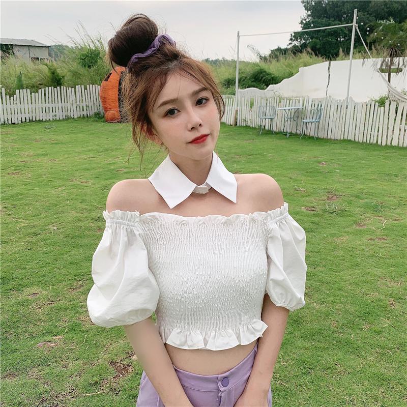 Women's Blouses & Shirts Ins Korean Clothes Summer Off Shoulder Ladies Tops Puff Sleeve Slash Neck Fashion Brand Crop Top Woman White, Blue
Women's Blouses & Shirts Ins Korean Clothes Summer Off Shoulder Ladies Tops Puff Sleeve Slash Neck Fashion Brand Crop Top Woman White, Blue