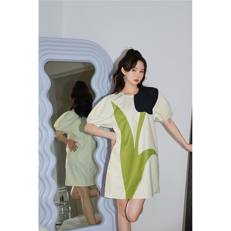 Casual Dresses Women French Dress Backless Tulip Round Neck Puff Short Sleeve Fashion High Waist Baggy Skirt Ladies SummerCasual, Apricot
Casual Dresses Women French Dress Backless Tulip Round Neck Puff Short Sleeve Fashion High Waist Baggy Skirt Ladies SummerCasual, Apricot