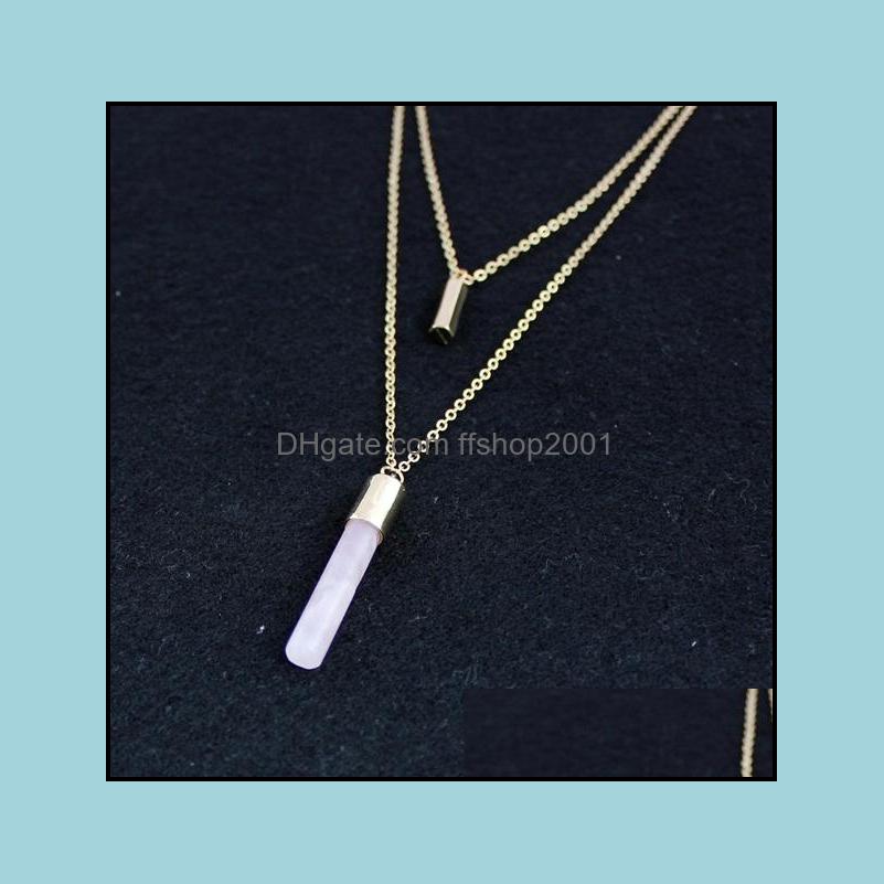 Pendant Necklaces Exquisite Handmade Pink Crystal Stick Bar Polishing Metal Druzy Natural Stone Rose Quartz Double Layers Ffshop2001 Dhnj3
Pendant Necklaces Exquisite Handmade Pink Crystal Stick Bar Polishing Metal Druzy Natural Stone Rose Quartz Double Layers Ffshop2001 Dhnj3