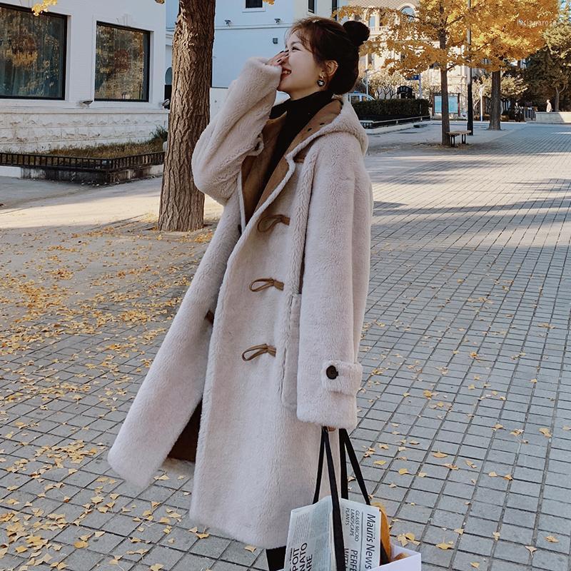 Women' Down & Parkas Winter Coat Wind-resistant Freeze-resistant Fur One-piece Lamb Wool Long Jacket Female 2022 Hooded Ivory Buckle Cotton, Photo color
Women' Down & Parkas Winter Coat Wind-resistant Freeze-resistant Fur One-piece Lamb Wool Long Jacket Female 2022 Hooded Ivory Buckle Cotton, Photo color