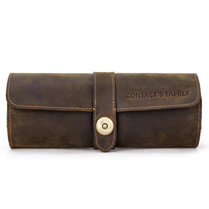 Watch Boxes & Cases Vintage Cow Leather 3 Slot Box Travel Case Wristwatch Pouch Exquisite Retro Slid In Out Organizer Handmade Roll
Watch Boxes & Cases Vintage Cow Leather 3 Slot Box Travel Case Wristwatch Pouch Exquisite Retro Slid In Out Organizer Handmade Roll