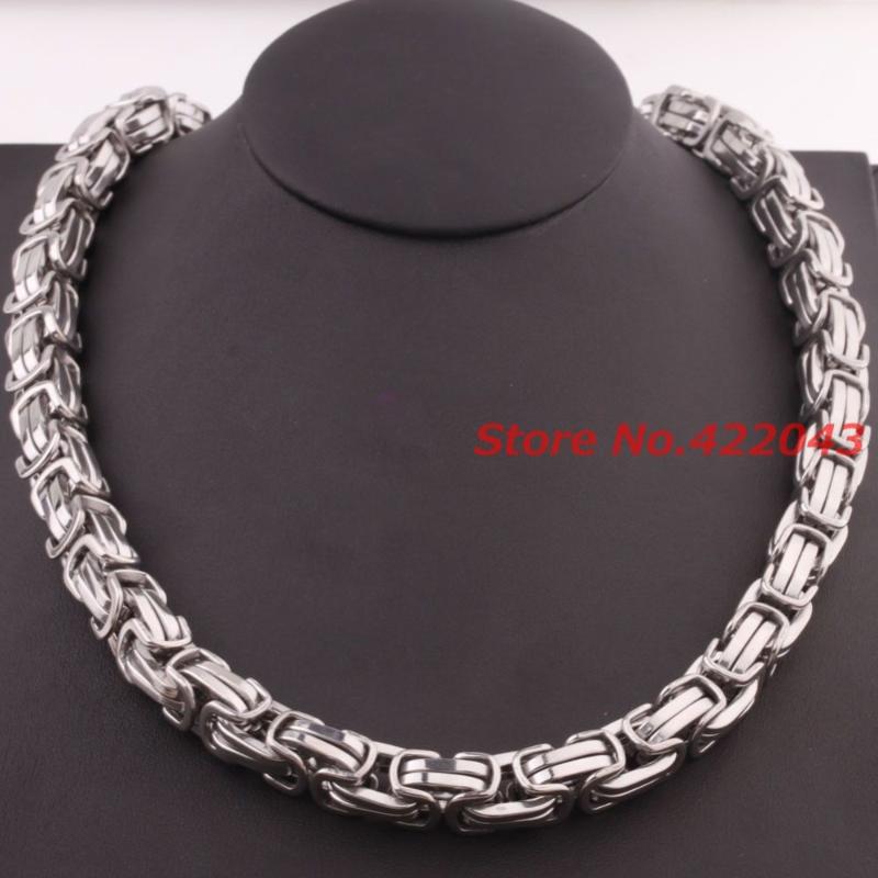 Chains 12mm WIDE 7-40" Length Mens Chain Boys Necklace Silver Color Byzantine Link Stainless Steel JewelryChains
Chains 12mm WIDE 7-40" Length Mens Chain Boys Necklace Silver Color Byzantine Link Stainless Steel JewelryChains