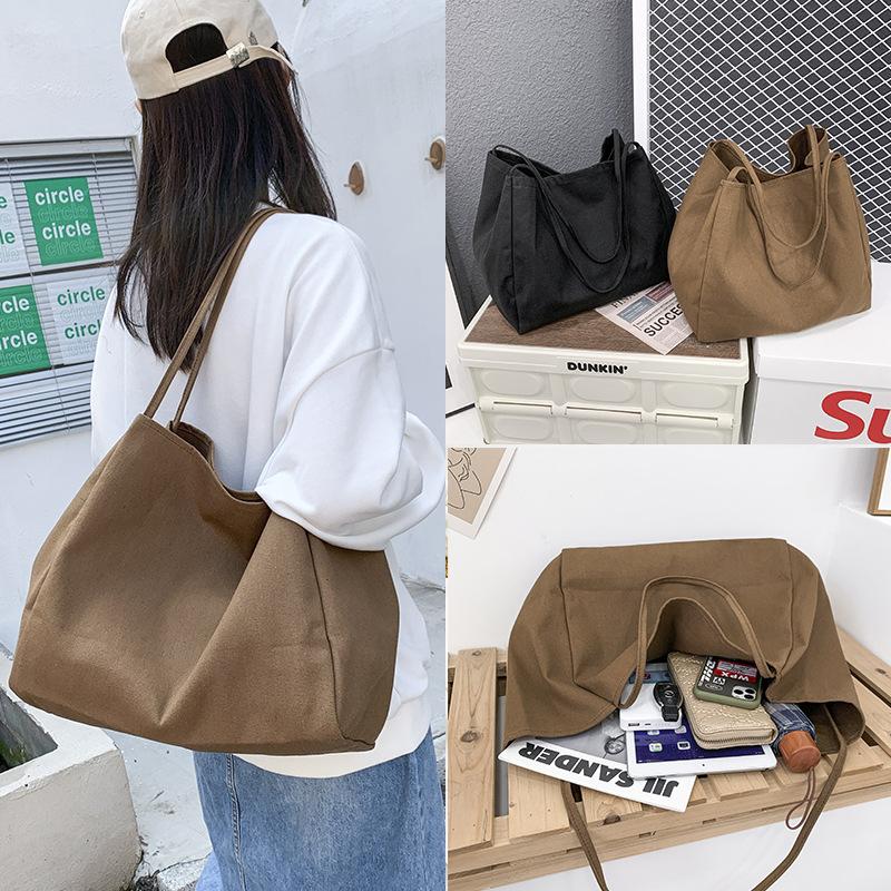 Evening Bags 2022 Autumn Solid Color Ladies Shoulder Bag Simple Art Canvas Handbag Large Capacity Shopping, Black
Evening Bags 2022 Autumn Solid Color Ladies Shoulder Bag Simple Art Canvas Handbag Large Capacity Shopping, Black