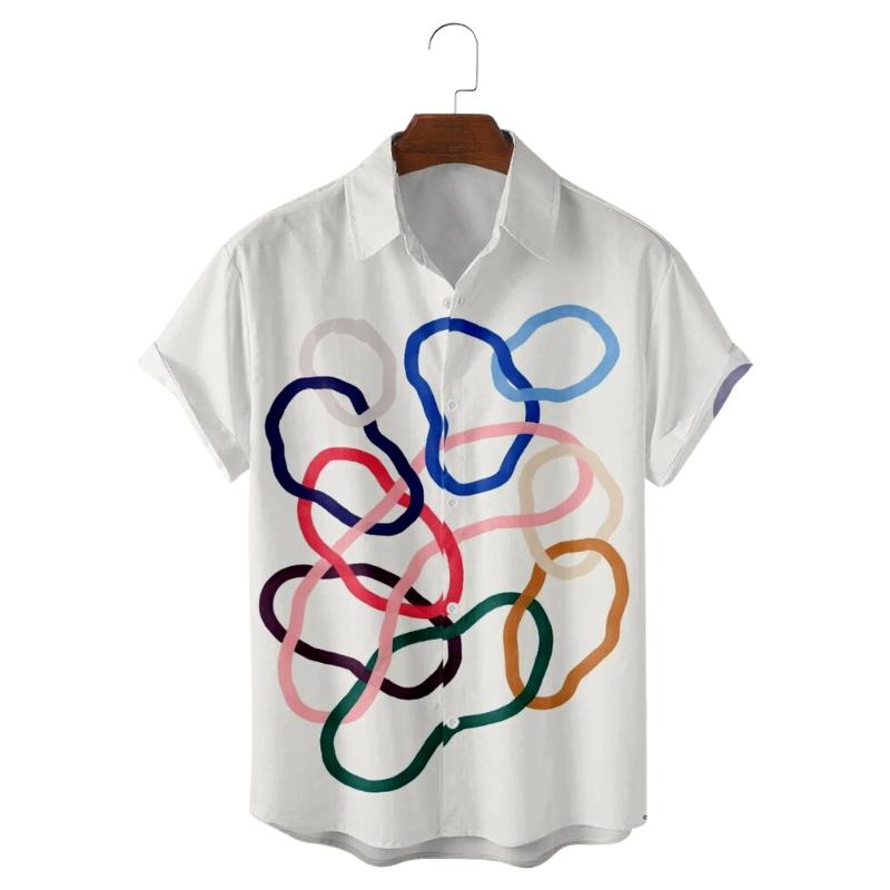 Men's Casual Shirts Rainbow Ring Simple Shirt Harajuku Fashion Beach Men's And Women's Summer Short Sleeve ShirtsMen's, As shown
Men's Casual Shirts Rainbow Ring Simple Shirt Harajuku Fashion Beach Men's And Women's Summer Short Sleeve ShirtsMen's, As shown
